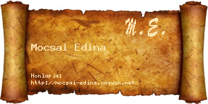 Mocsai Edina névjegykártya